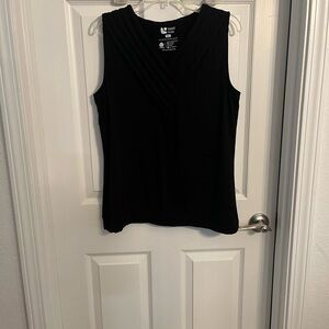 Merino Wool black v-neck top